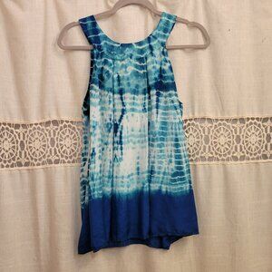 Velvet Tie Dye Pool Pattern Silk Blouse